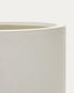 Vaso Aiguablava in cemento bianco Ø 42 cm