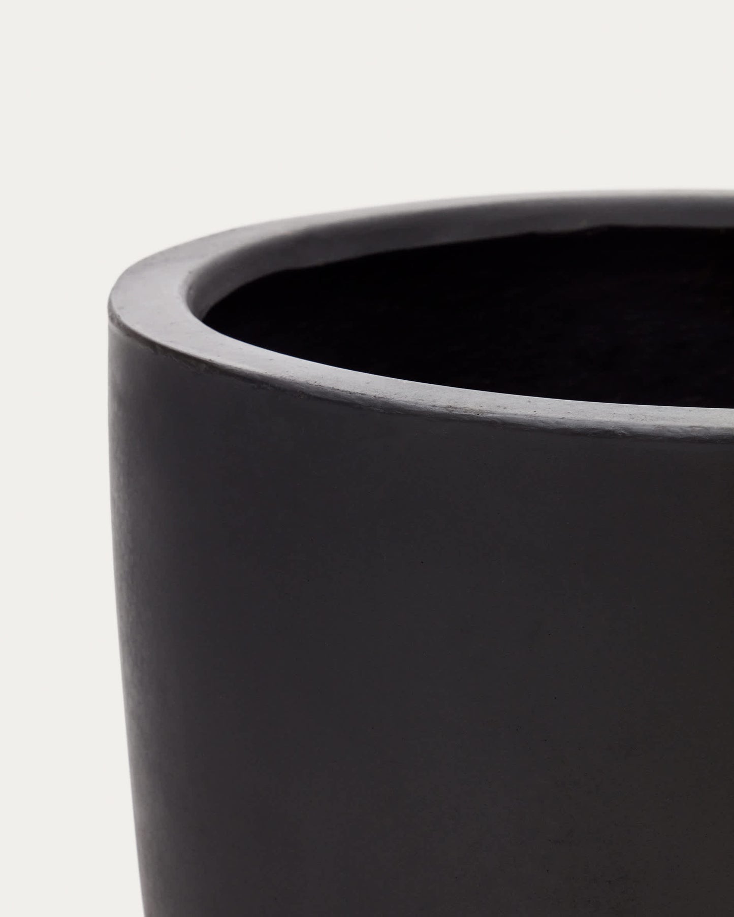 Vaso Aiguablava in cemento nero Ø 56 cm