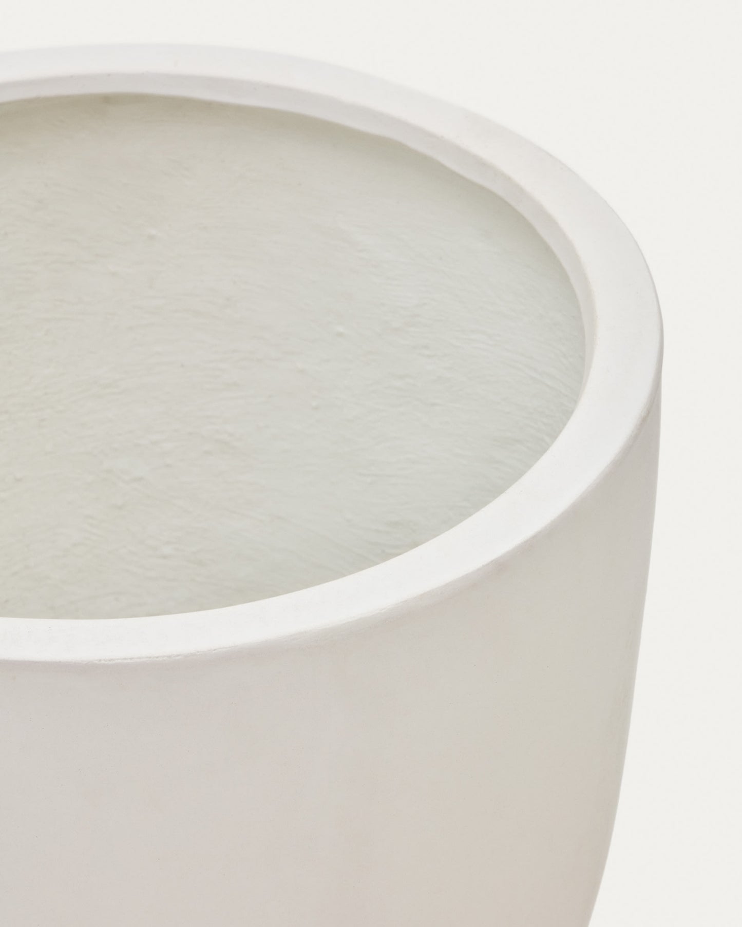 Vaso Aiguablava in cemento bianco Ø 56 cm