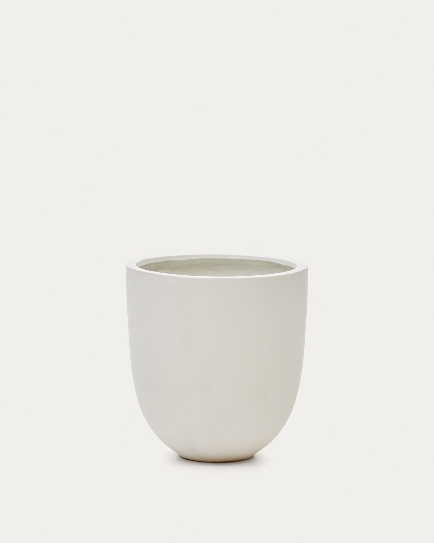 Vaso Aiguablava in cemento bianco Ø 56 cm