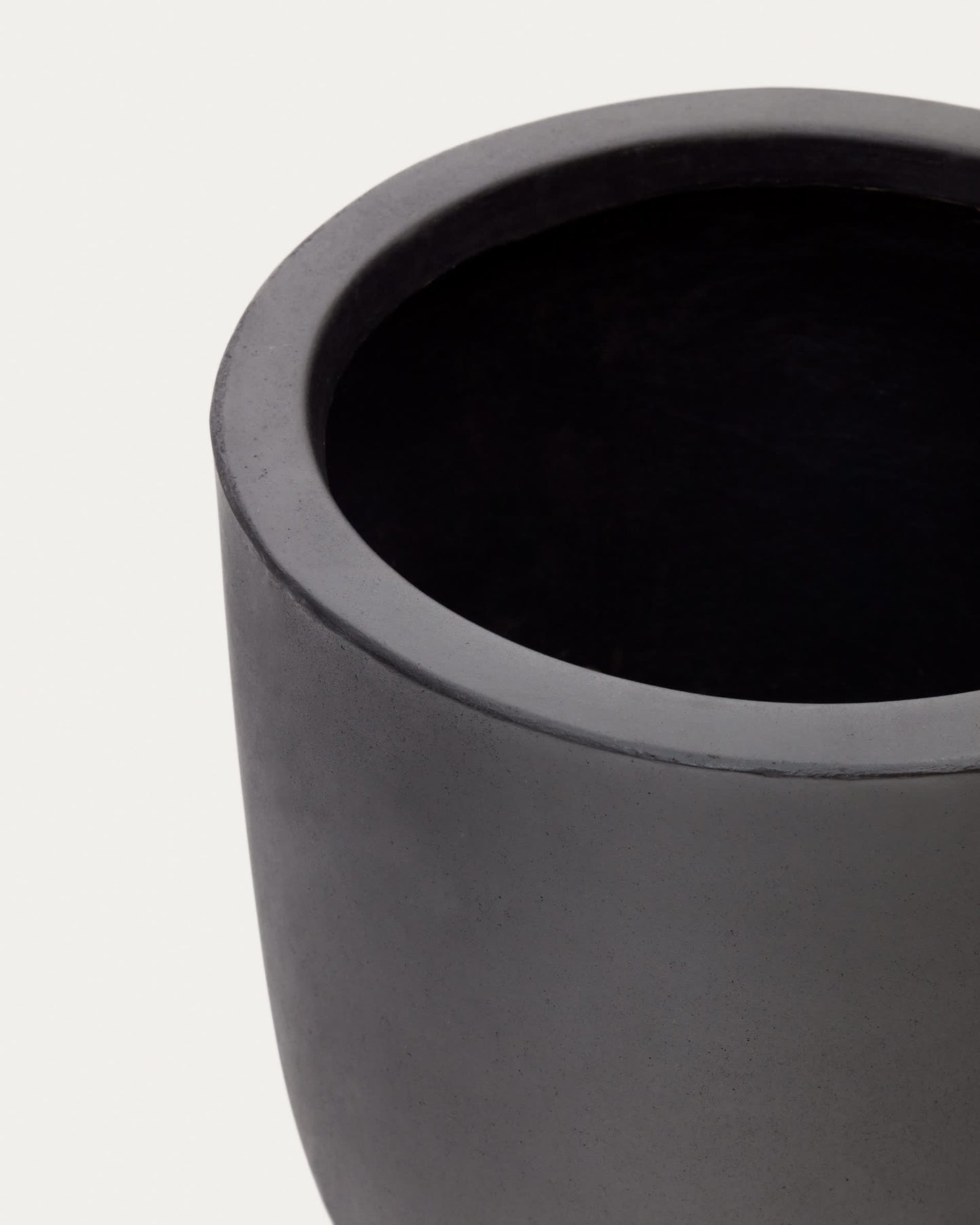 Vaso Aiguablava in cemento nero Ø 39 cm