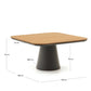 Tavolo da esterno Tudons in alluminio con finitura in grigio e teak 148 x 148 cm