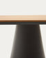 Tavolo da esterno Tudons in alluminio con finitura in grigio e teak 148 x 148 cm