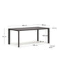 Tavolo da esterno Culip in alluminio finitura bianca 180 x 90 cm