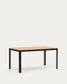 Tavolo 100% da esterno Bona legno massello di teca e alluminio finitura nera 160x90 cm
