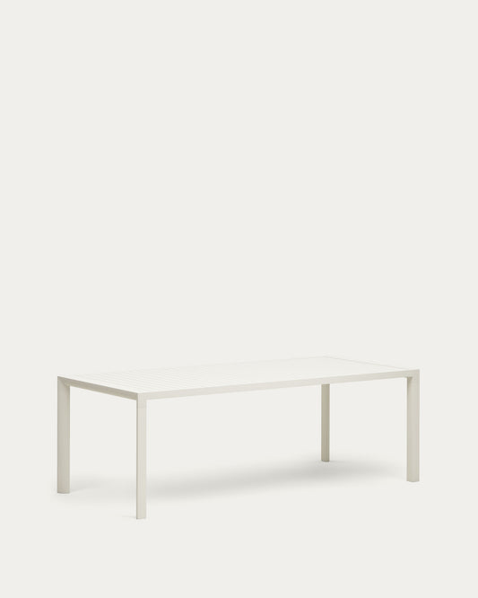 Tavolo da esterno Culip in alluminio finitura bianca 220 x 100 cm