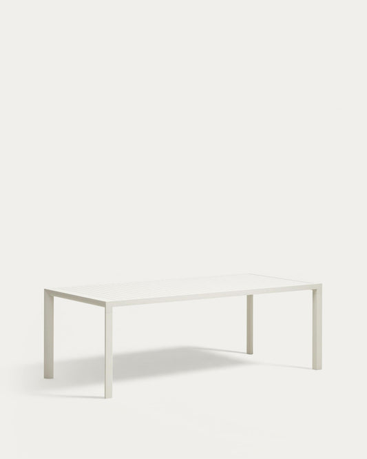 Tavolo da esterno Culip in alluminio finitura bianca 220 x 100 cm