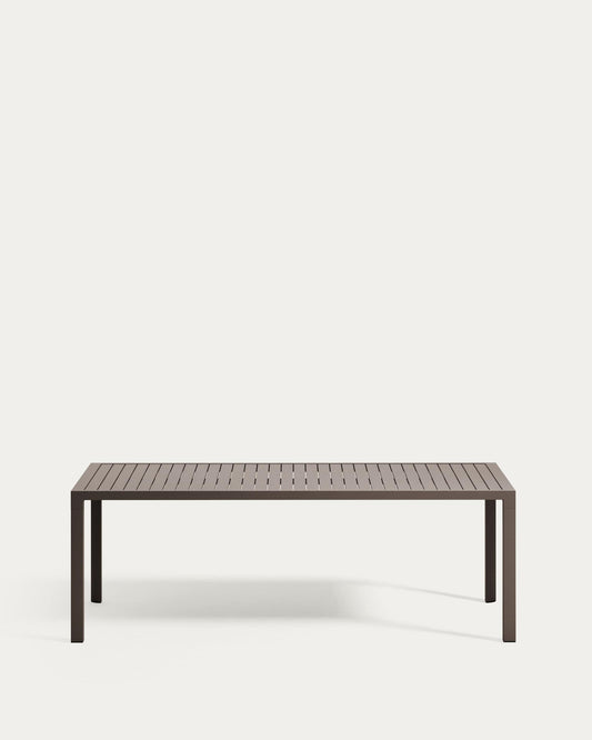 Tavolo da esterno Culip in alluminio finitura marrone 220 x 100 cm