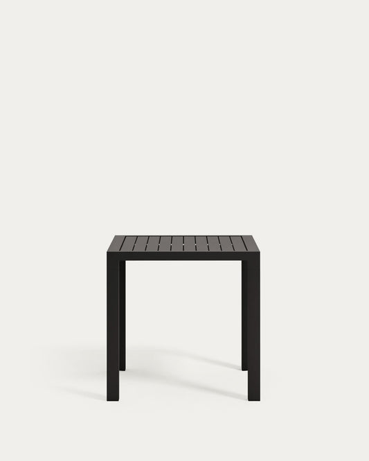 Tavolo da esterno Culip in alluminio finitura grigia 77 x 77 cm
