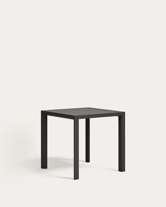 Tavolo da esterno Culip in alluminio finitura grigia 77 x 77 cm
