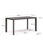 Tavolo da esterno Culip in alluminio finitura grigia 150 x 77 cm