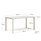 Tavolo da esterno Culip in alluminio finitura bianca 150 x 77 cm