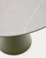Tavolo da esterno Tudons in alluminio con ripiano in ceramica verde Ø120 cm