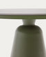 Tavolo da esterno Tudons in alluminio con ripiano in ceramica verde Ø120 cm
