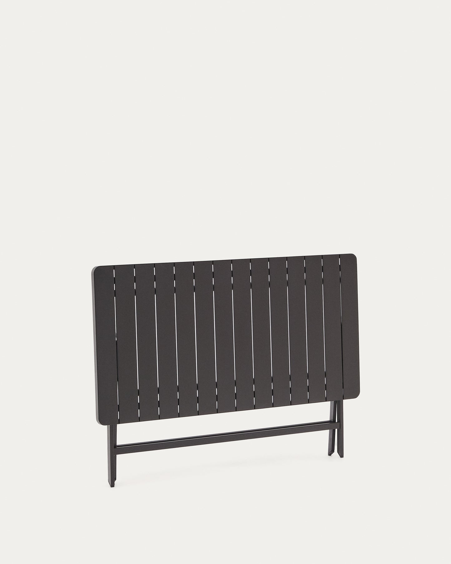 Tavolo da esterno pieghevole Torreta in alluminio con finitura grigio scuro 140 x 70 cm