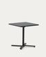 Tavolo da esterno pieghevole Torreta in alluminio con finitura grigio scuro 70 x 70 cm