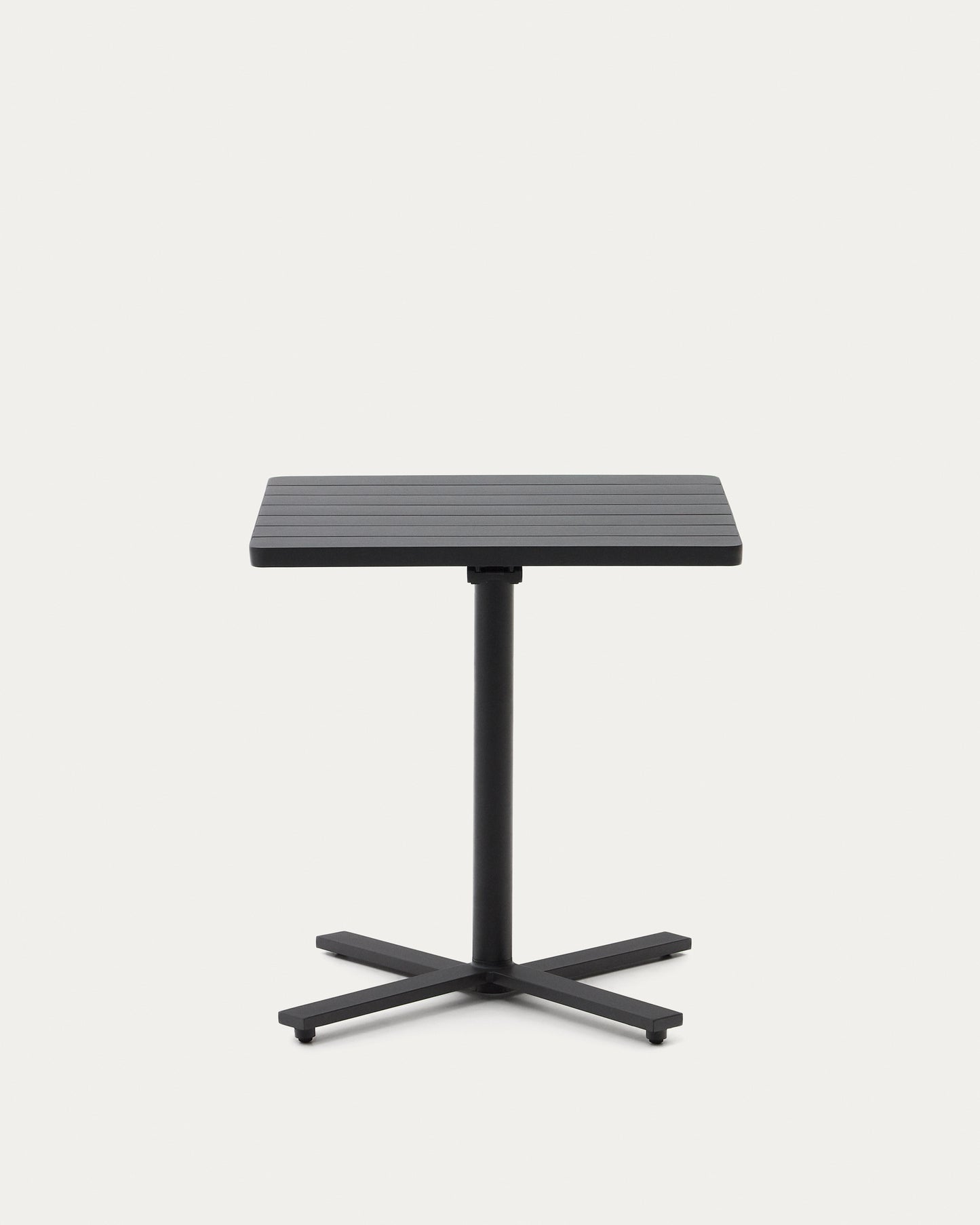 Tavolo da esterno pieghevole Torreta in alluminio con finitura grigio scuro 70 x 70 cm