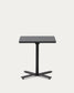 Tavolo da esterno pieghevole Torreta in alluminio con finitura grigio scuro 70 x 70 cm