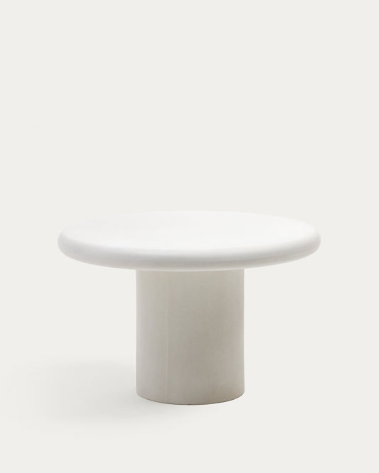 Tavolo rotondo Addaia in cemento bianco Ø 120 cm