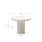 Tavolo rotondo Addaia in cemento bianco Ø 90 cm