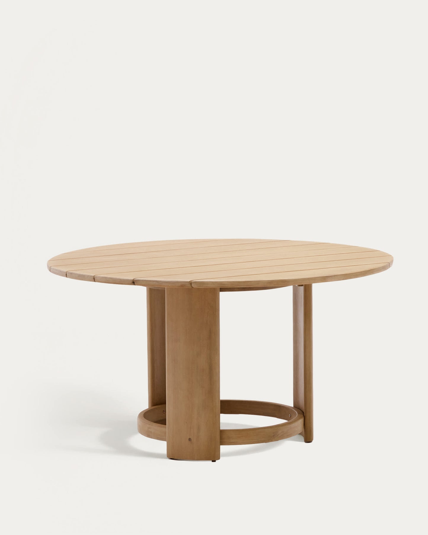 Tavolo rotondo Xoriguer in legno massiccio di eucalipto Ø140 cm