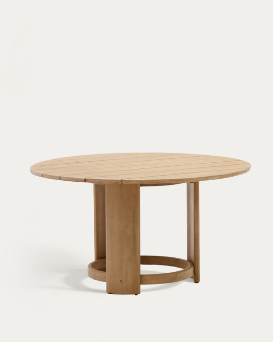Tavolo rotondo Xoriguer in legno massiccio di eucalipto Ø140 cm