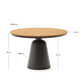 Tavolo rotondo da esterno Tudons in alluminio con finitura in grigio e teak Ø120 cm