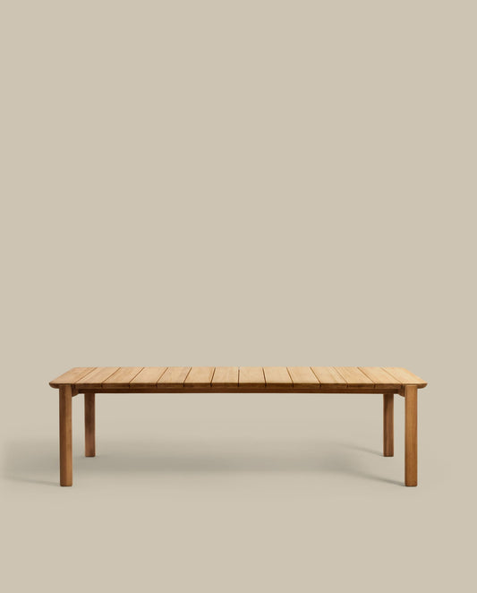 Tavolo Icaro in legno massiccio di teak 280 x 112 cm
