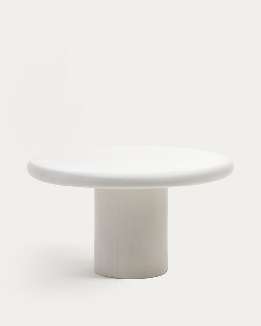 Tavolo rotondo Addaia in cemento bianco Ø 140 cm