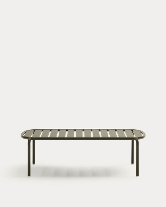 Tavolino da caffè da esterno Joncols in alluminio verniciato verde Ø 110 x 62 cm