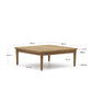 Tavolino Portitxol in legno massiccio di teak 80 x 80 cm