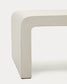 Tavolino Aiguablava in cemento bianco 135 x 65 cm