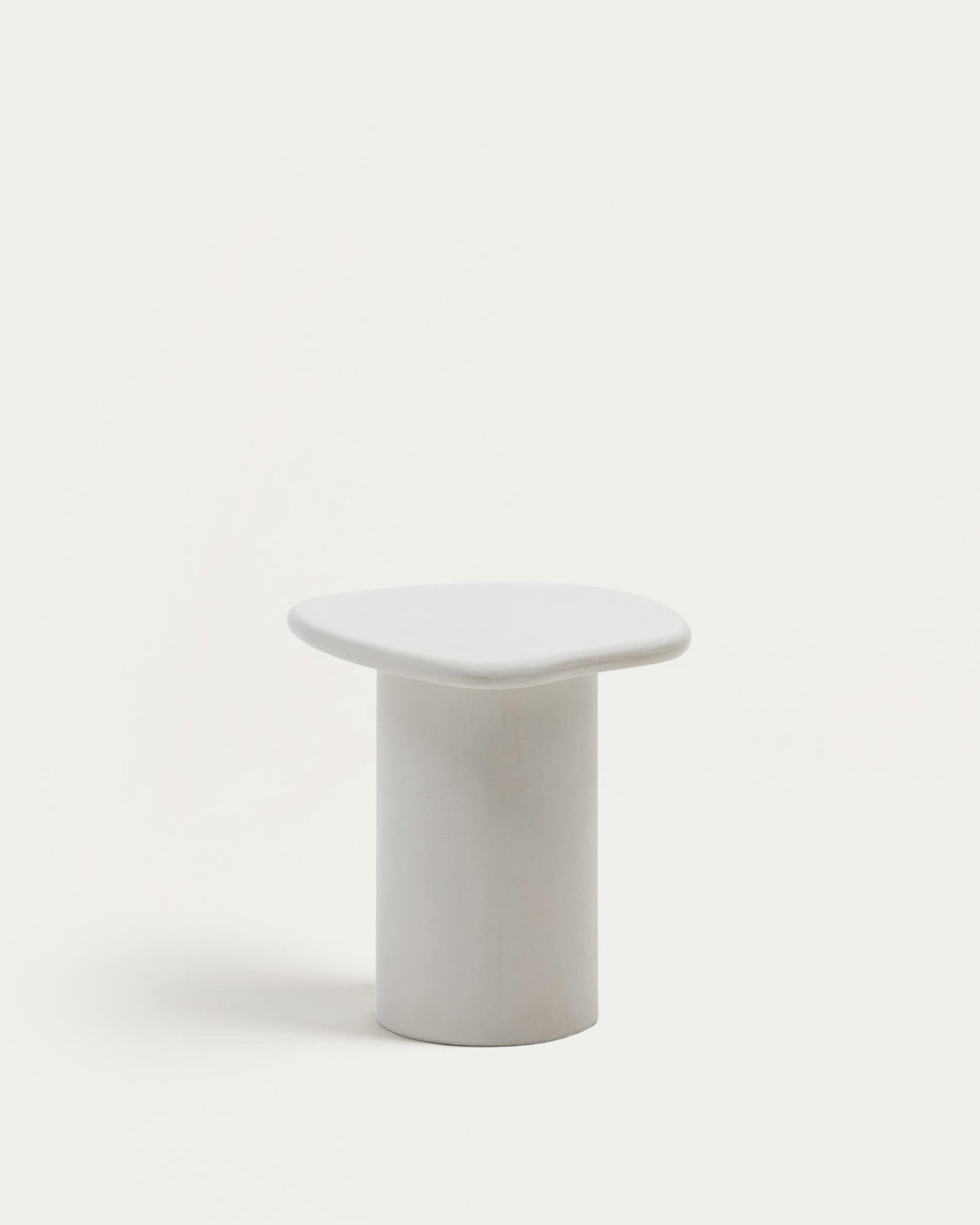 Tavolino da appoggio Macarella in cemento bianco 48 x 47 cm