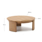 Tavolino da salotto Xoriguer in legno massiccio di eucalipto Ø90 cm