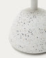 Tavolino Saura in terrazzo bianco con piano in terrazzo bianco 32 x 48 x 48 cm