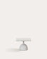 Tavolino Saura in terrazzo bianco con piano in terrazzo bianco 32 x 48 x 48 cm
