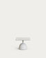 Tavolino Saura in terrazzo bianco con piano in terrazzo bianco 32 x 48 x 48 cm