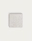 Tavolino Saura in terrazzo bianco con piano in terrazzo bianco 32 x 48 x 48 cm