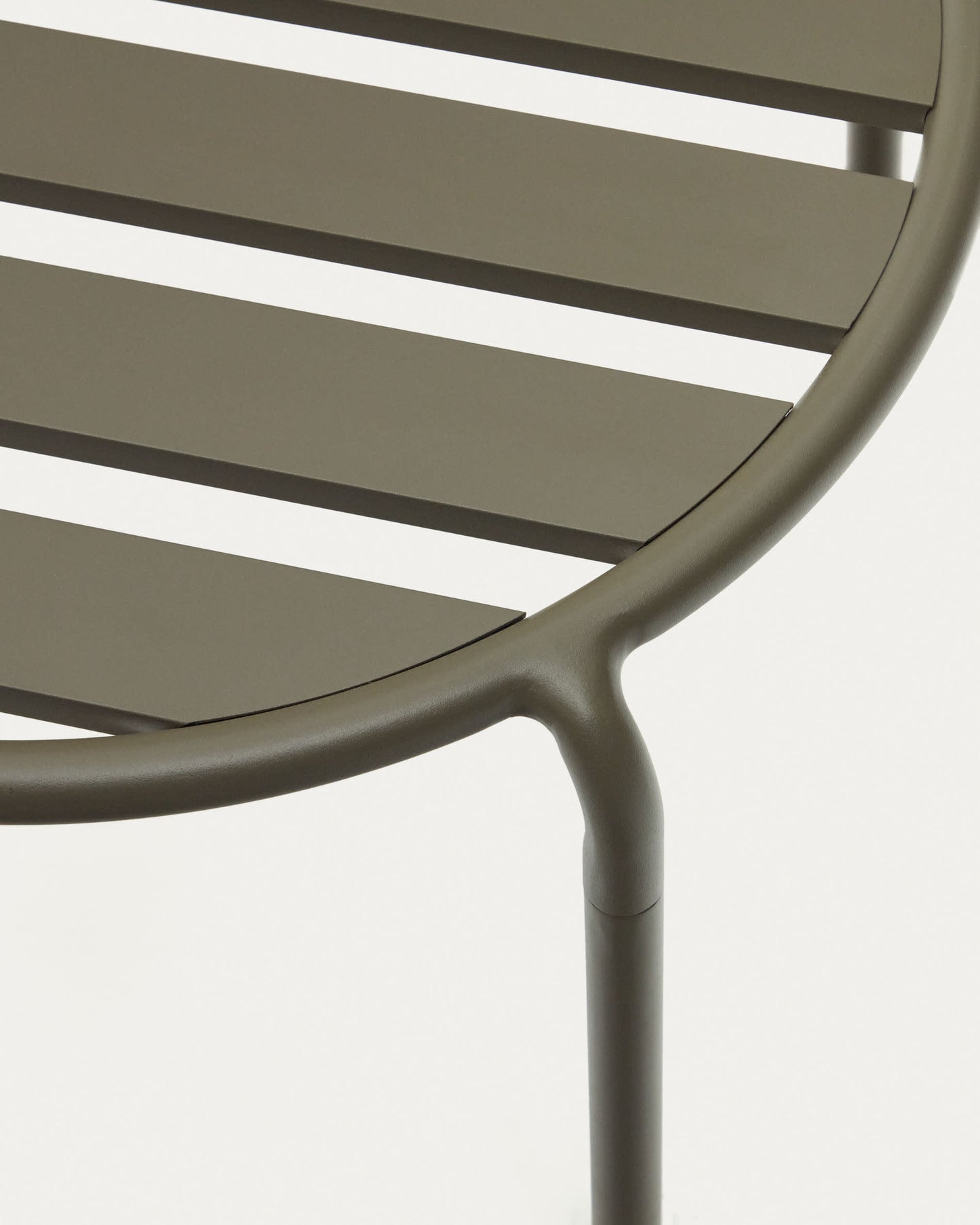 Tavolino da esterno Joncols in alluminio verniciato verde Ø 60 cm