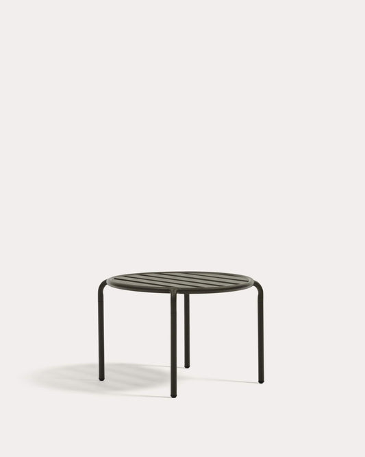Tavolino da esterno Joncols in alluminio verniciato verde Ø 60 cm
