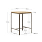Tavolo alto esterni Salguer legno massello acacia acciaio marrone 70 x 70 cm