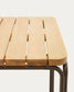 Tavolo alto esterni Salguer legno massello acacia acciaio marrone 70 x 70 cm
