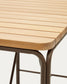 Tavolo alto esterni Salguer legno massello acacia acciaio marrone 140 x 70 cm