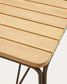 Tavolo alto esterni Salguer legno massello acacia acciaio marrone 140 x 70 cm