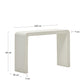 Consolle Aiguablava in cemento bianco 120 x 80 cm