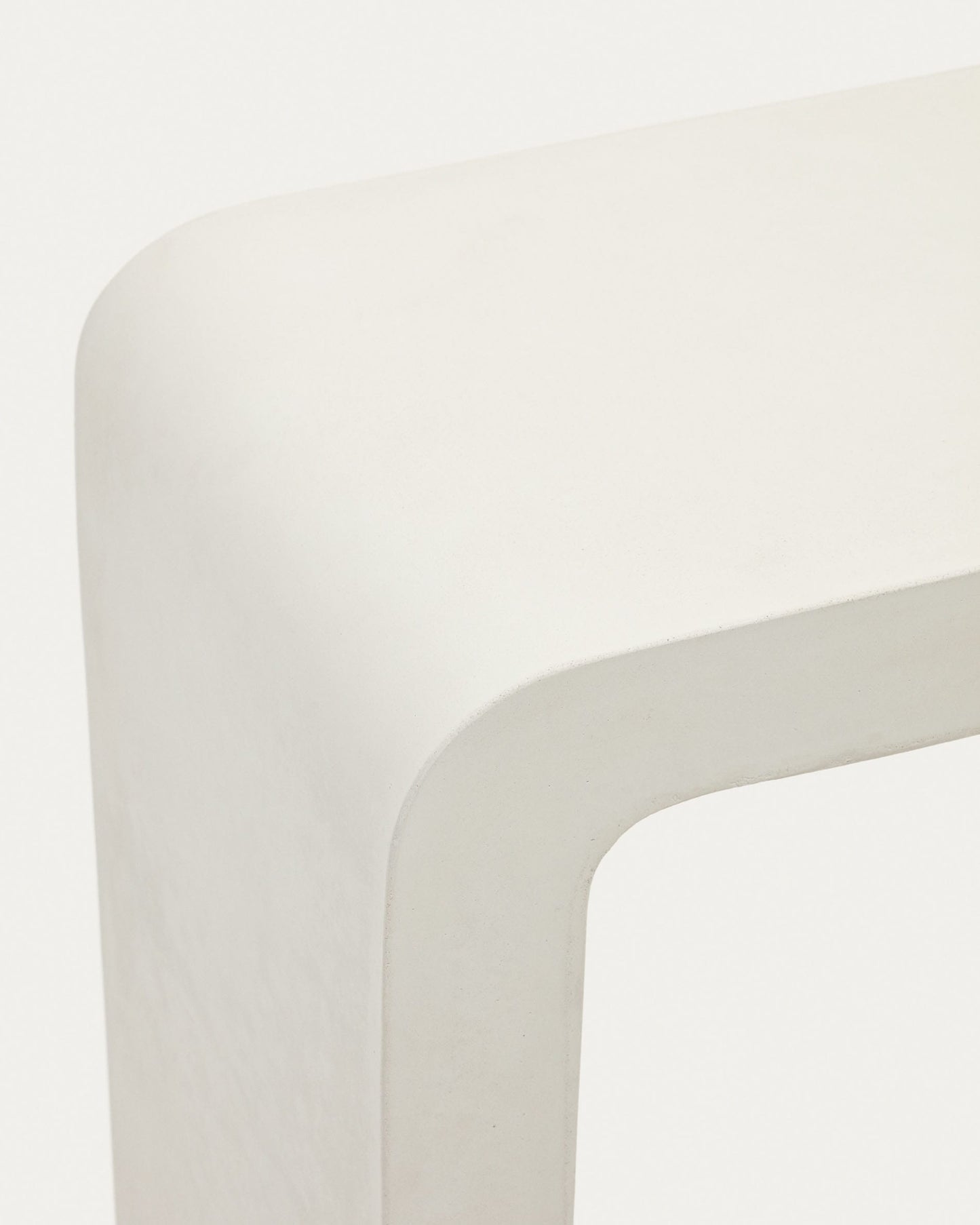 Consolle Aiguablava in cemento bianco 120 x 80 cm