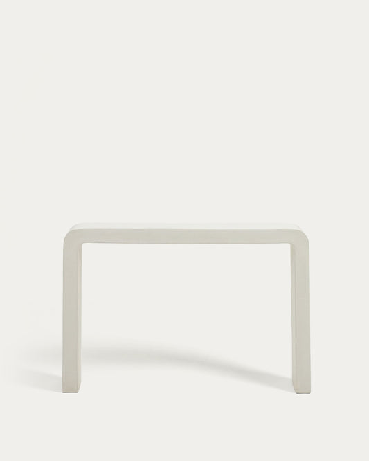 Consolle Aiguablava in cemento bianco 120 x 80 cm
