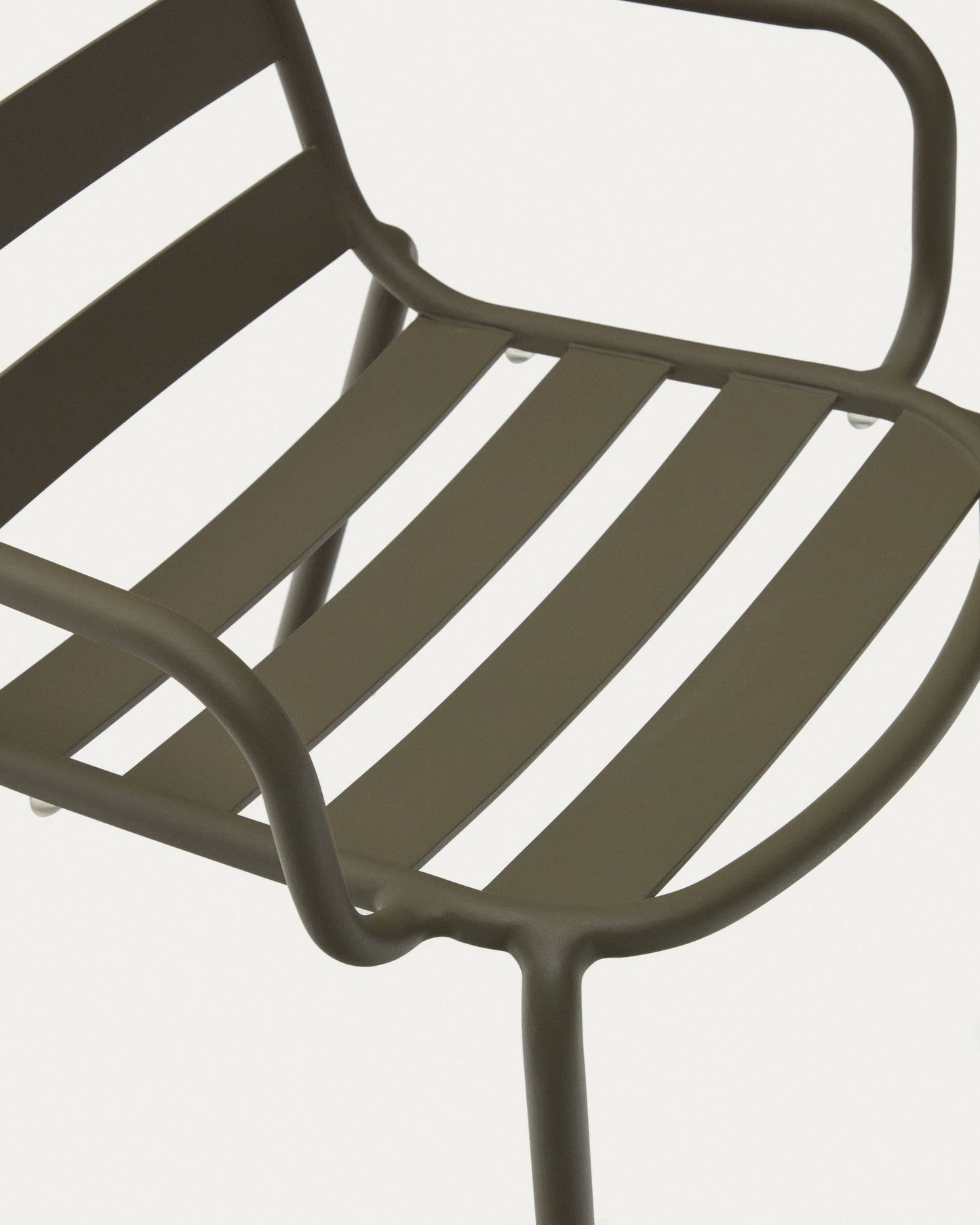 Sedia da esterno Joncols in alluminio verniciato verde