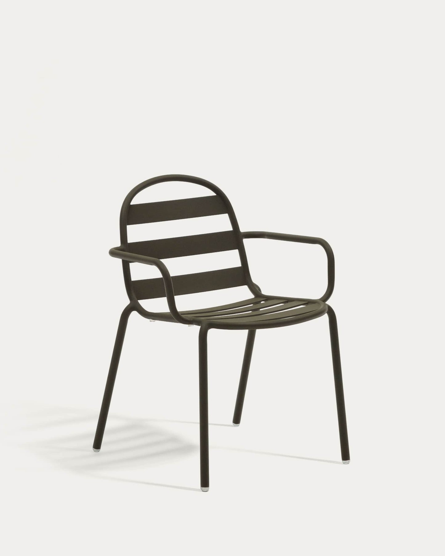 Sedia da esterno Joncols in alluminio verniciato verde