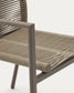 Sedia da esterno Culip in corda ed alluminio marrone